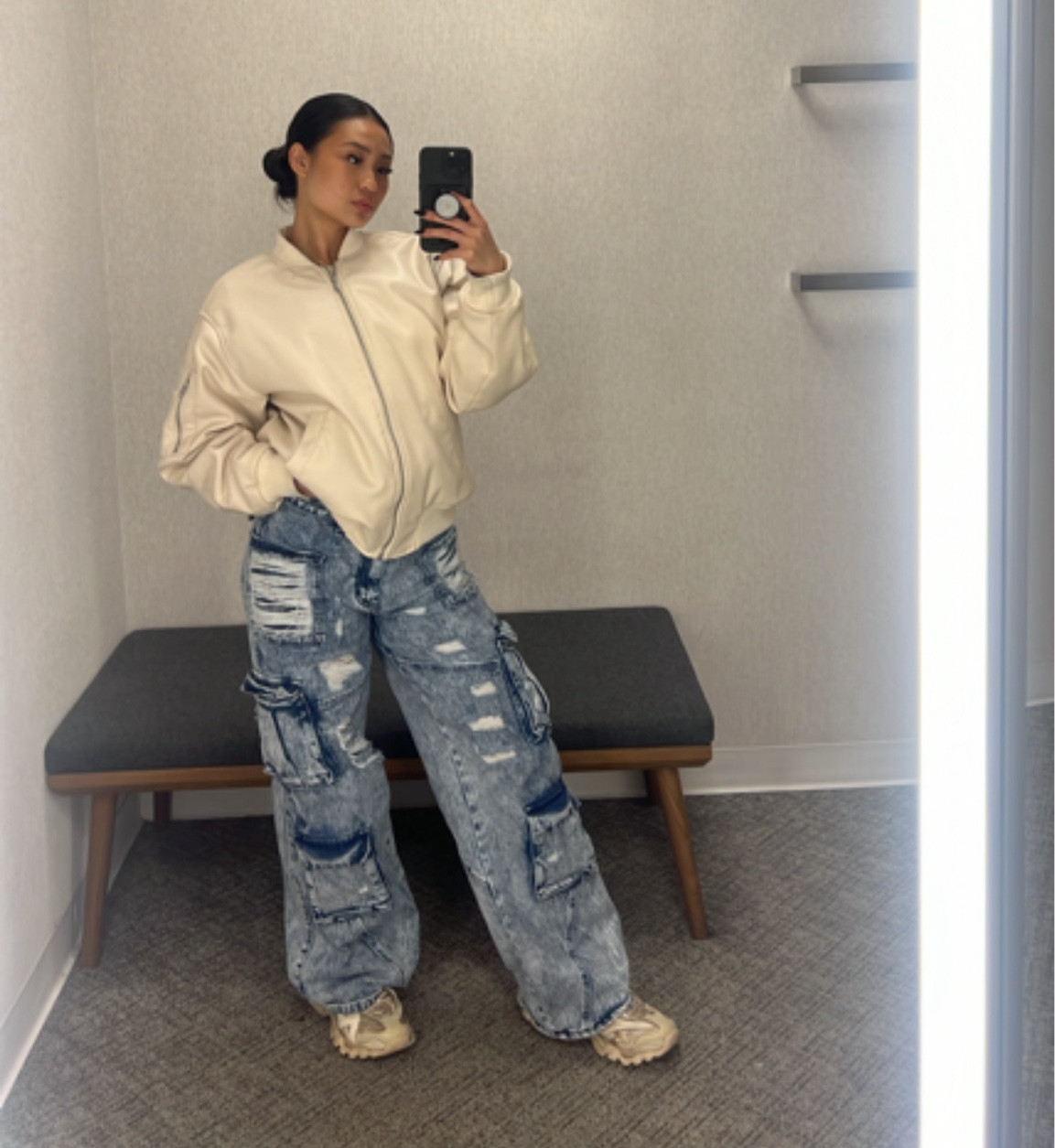 my jacket from h&m is sold out and fashionnova doesn’t have a link! linked similar products instead. 

