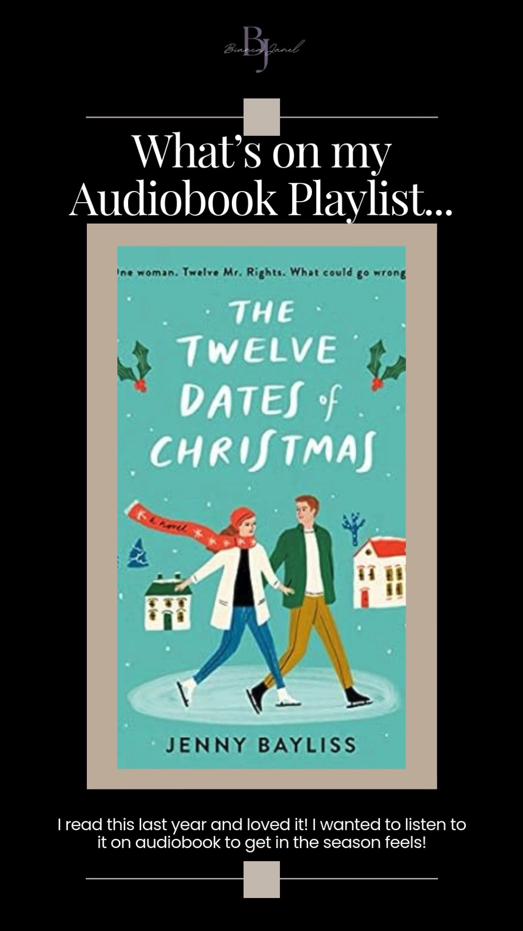 Starting my holiday season with The Twelve Dates of Christmas by Jenny Bayliss on audiobook! I read it last year and absolutely loved the festive romance, so I couldn't resist listening to it this time around. Perfect way to get into the cozy holiday spirit! 🎄🎧💖 #bincajanel #HolidayReads #TheTwelveDatesOfChristmas #JennyBayliss #AudiobookLover #CozyReads #ChristmasBooks #RomComReads #FestiveSeason #WinterVibes #BookwormLife #BookishVibes #HolidayRomance #CurrentlyListening #LTKReads #CozyUpWithABook 

#LTKGiftGuide #LTKHoliday #LTKFindsUnder50