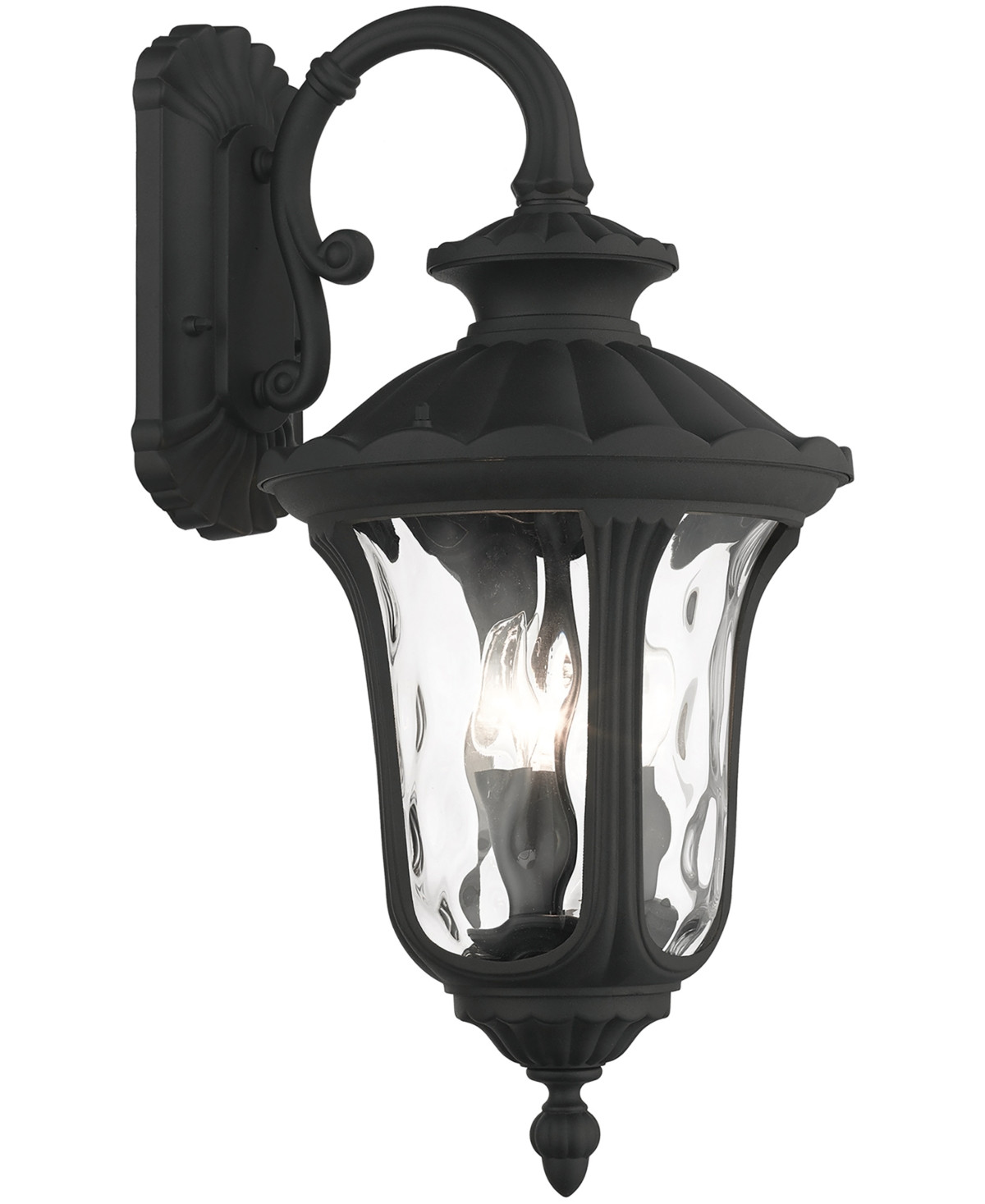 Livex Oxford 3 Light Outdoor Wall Lantern - Textured Black | Macy's