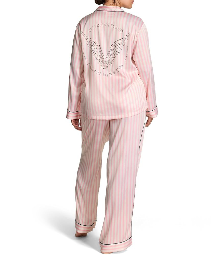 Victoria's Secret Satin Pajama Set, Long Sleeve Button Down Shirt & Pants, Sleepwear for Women (X... | Amazon (US)