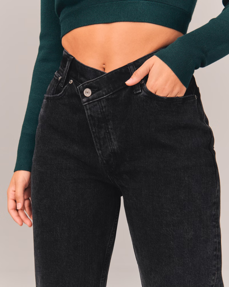 Curve Love High Rise Dad Jeans | Abercrombie & Fitch (US)