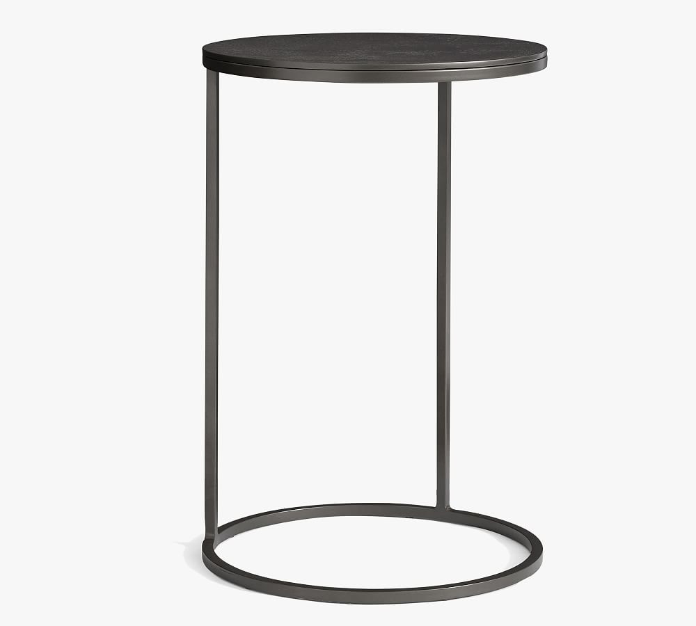 Duke Round Metal C-Table (16") | Pottery Barn (US)