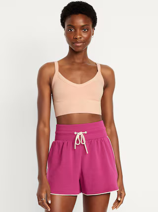 Light Support Fluid Seamless Longline Sports Bra | Old Navy (US)