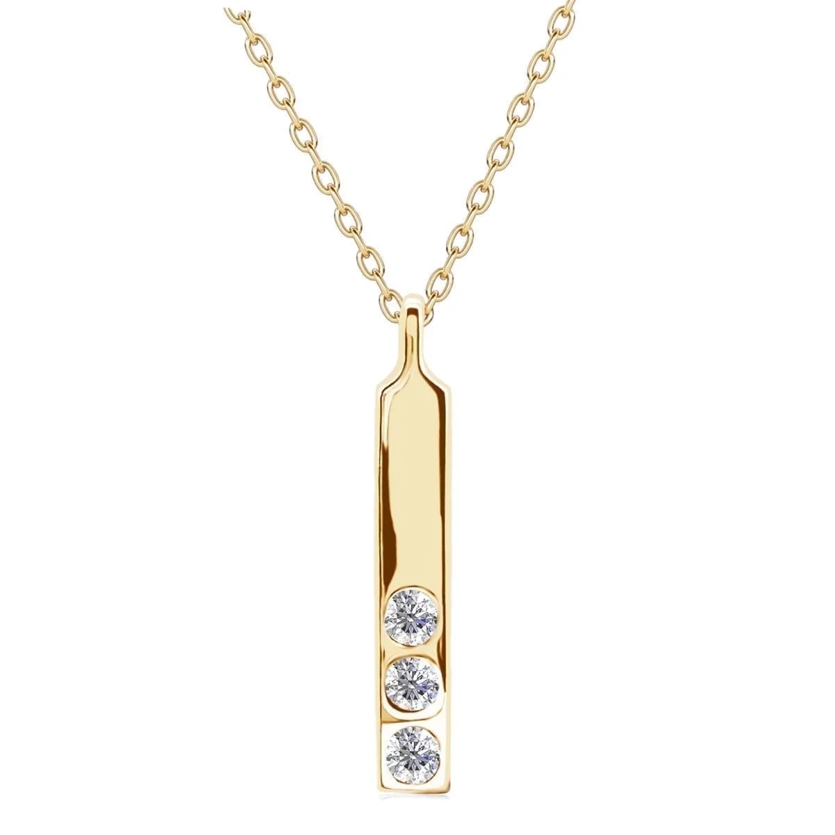 Cate & Chloe Tessa 18k Yellow Gold Plated Bar Necklace with Swarovski Crystals, Gift for Women | Walmart (US)