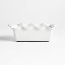 White Ruffle Loaf Pan + Reviews | Crate & Barrel | Crate & Barrel