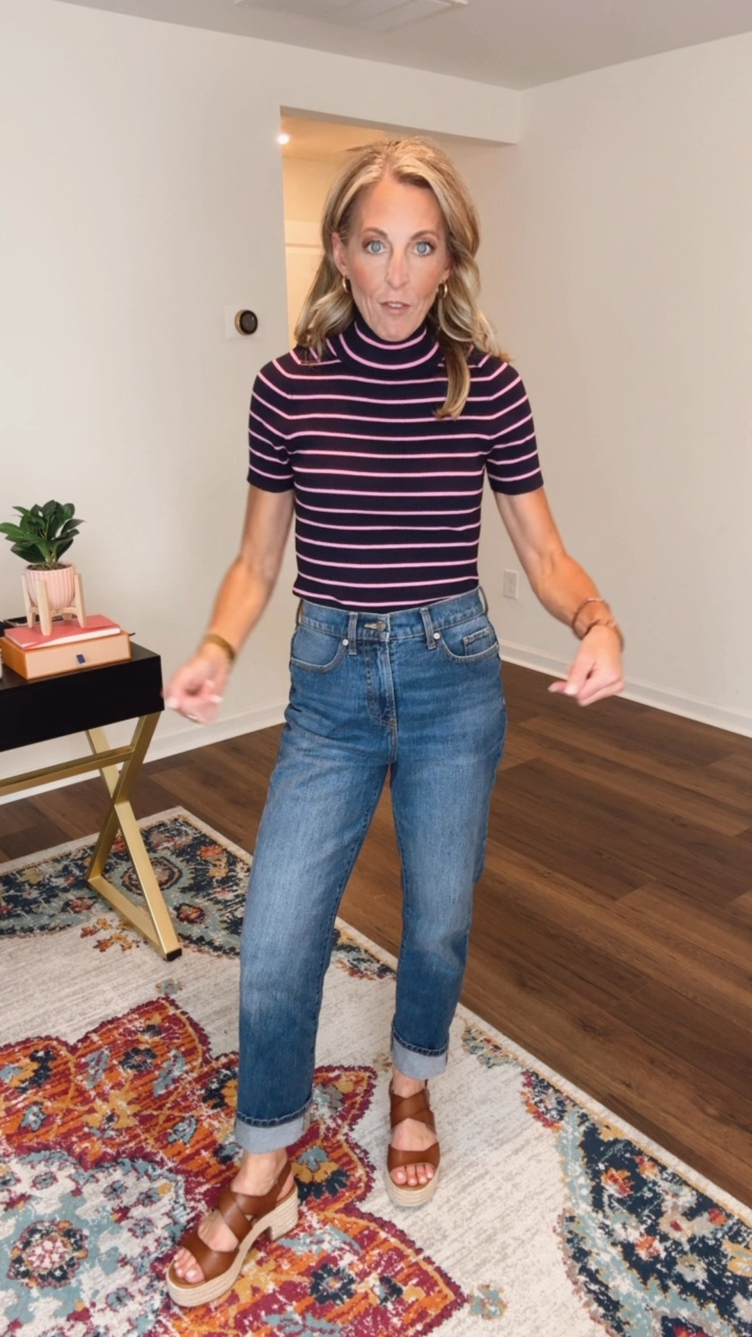 Free assembly less than $30 high-rise cropped denim the essential denim jeans for all of your fall outfits perfect styled with your favorite wedges,  sneakers and more. Pair with your favorite fall top. 

Teacher outfits,  teacher styles 

#LTKOver40 #LTKStyleTip #LTKFindsUnder50