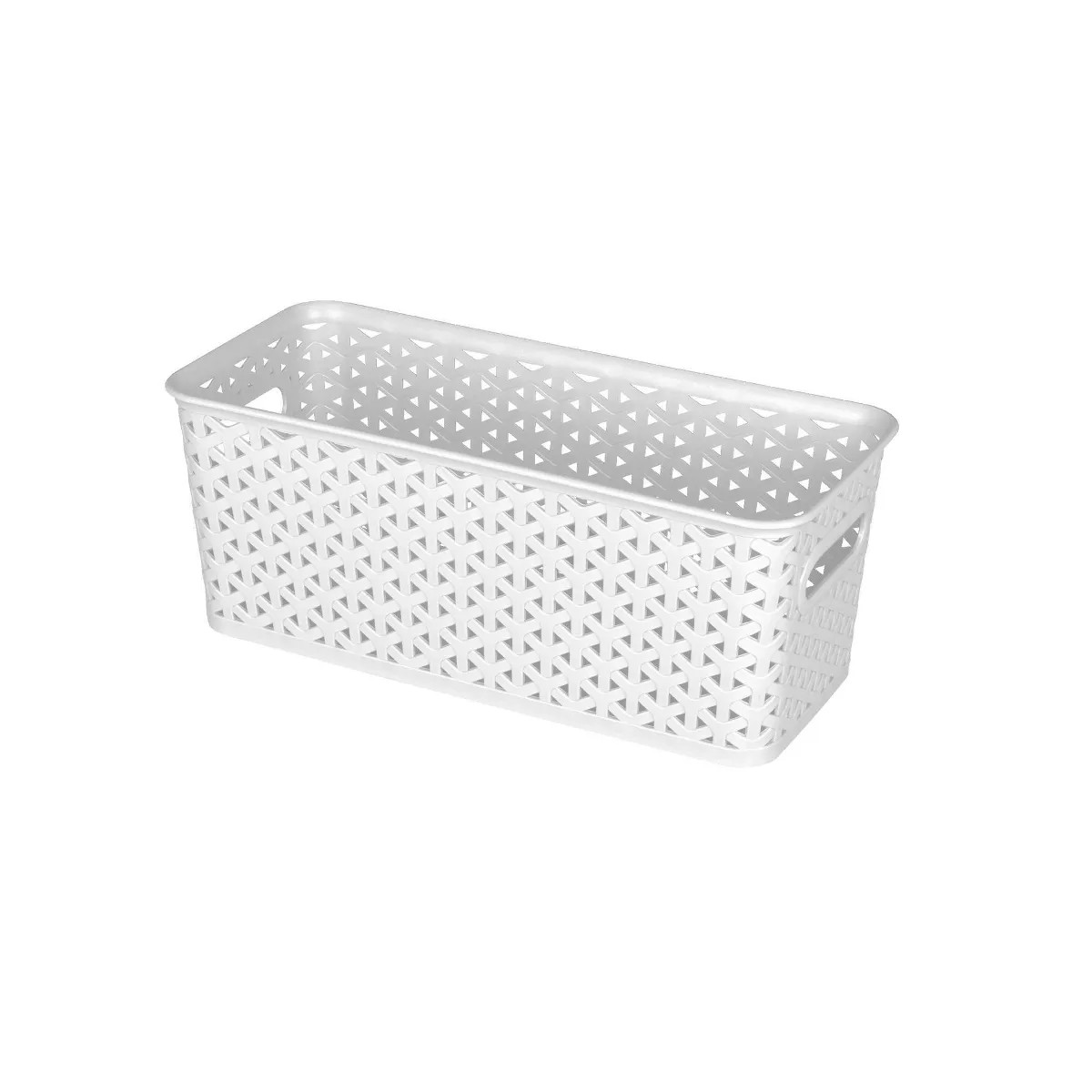 Y-Weave Half Medium Decorative Storage Basket Gray - Brightroom™: Polypropylene, 5.2 Volume, 13... | Target