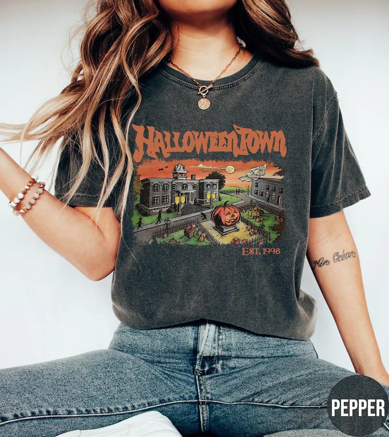 Halloweentown Shirt, Comfort Colors Halloween Tshirt, Retro Halloweentown T-shirt, Halloweentown ... | Etsy (US)