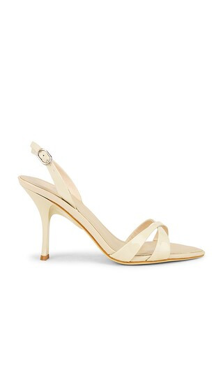Marielle Sandal in Beige Patent | Revolve Clothing (Global)