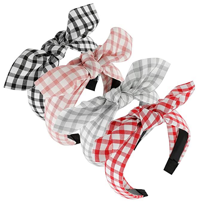 Amazon.com : Lvyeer Knotted Bow Headbands for Women Bowknot Hair bands Knotted Wide Headbands wit... | Amazon (US)