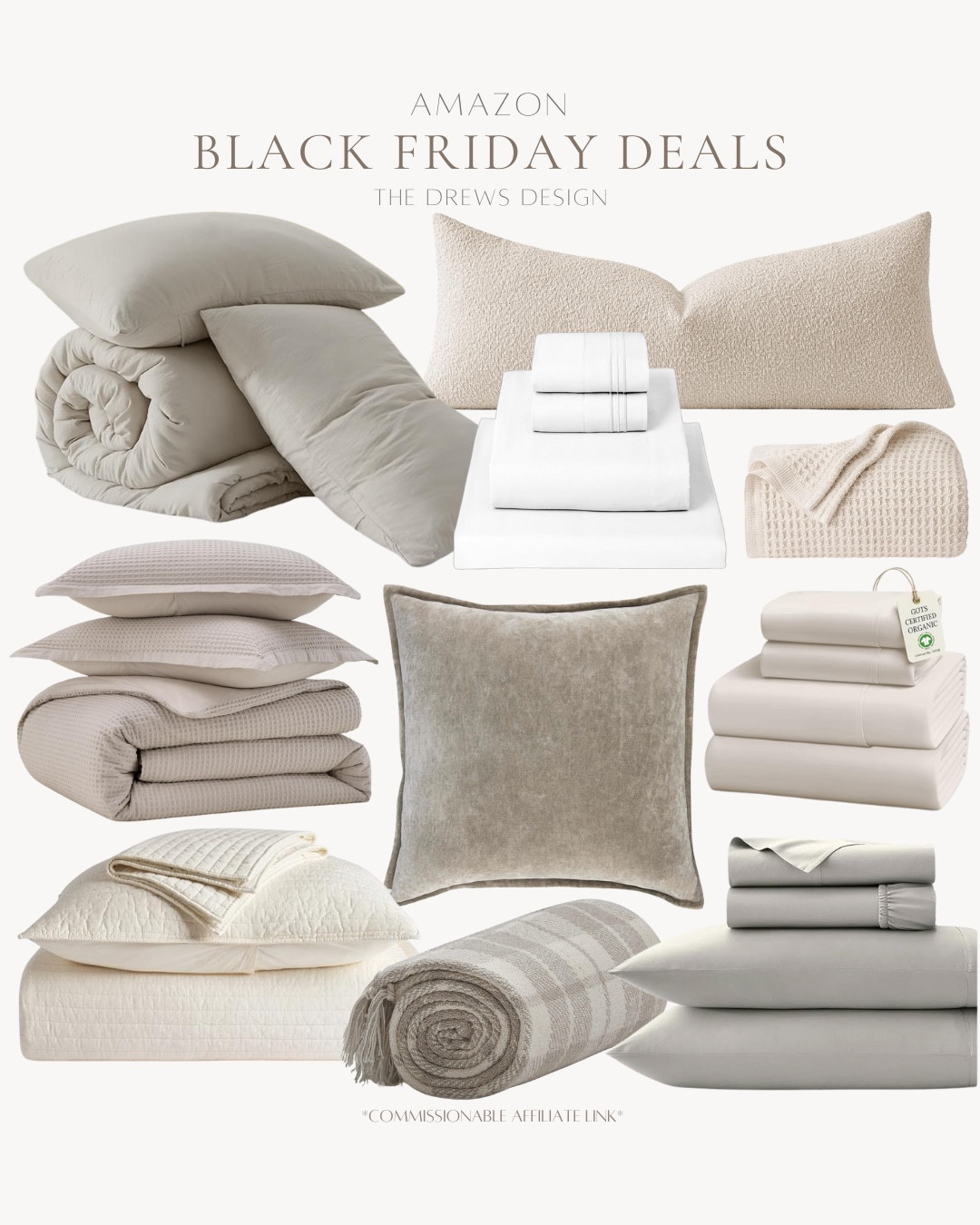 Black Friday bedding deals include throw pillows, sheet set, comforter set, quilt set, throw blankets.

Sale alert, bedding sale, Black Friday, cyber week deals

#LTKSaleAlert #LTKCyberWeek #LTKHome