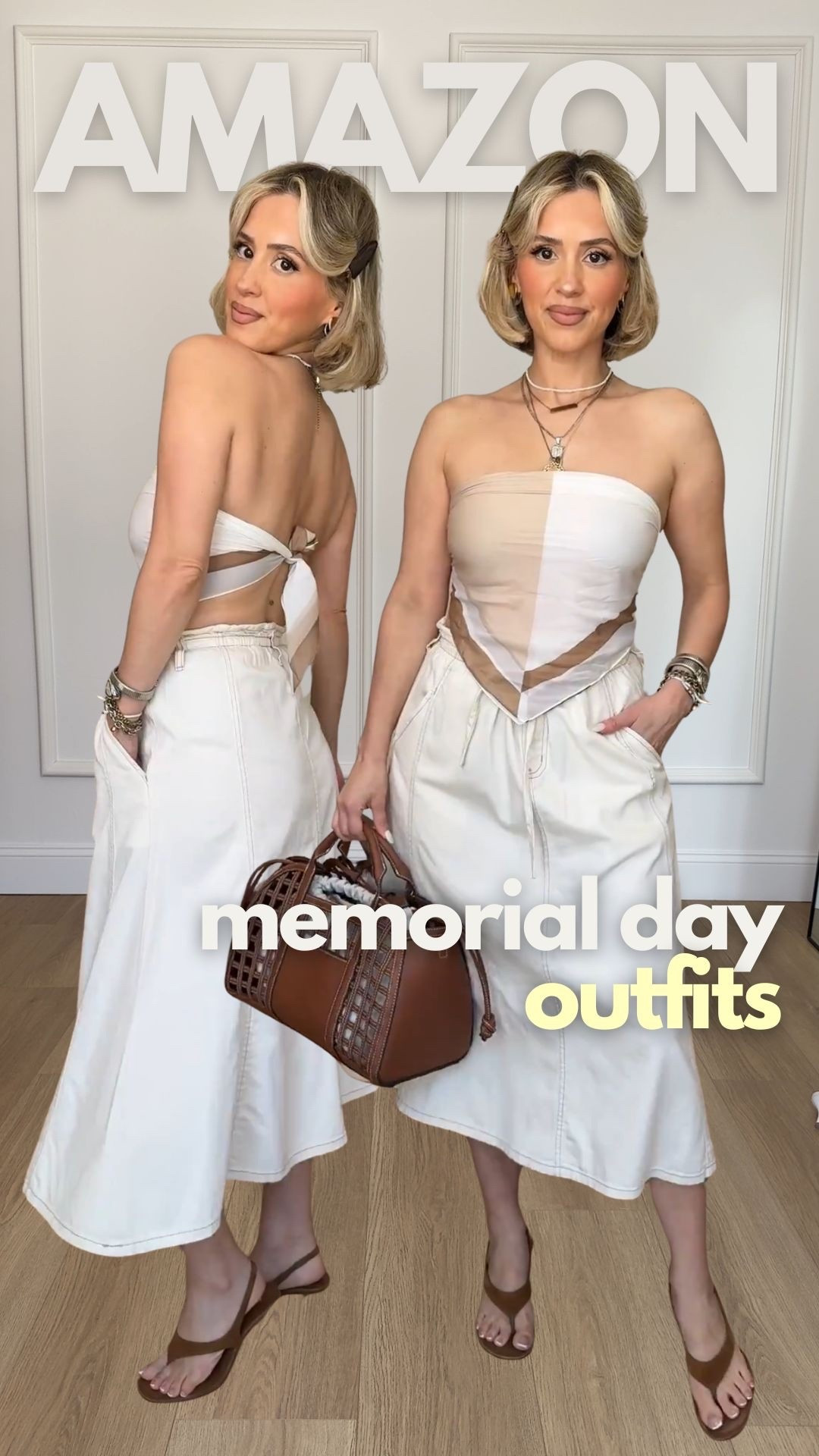 Easy casual chic Memorial Day outfits and just cute pre-summer looks 🥰👌🏼

For Amazon pieces, if XS is available then that’s what I’m wearing. 
Walmart midi skirt size 2

#LTKgrwm #LTKootd #LTKmomlife