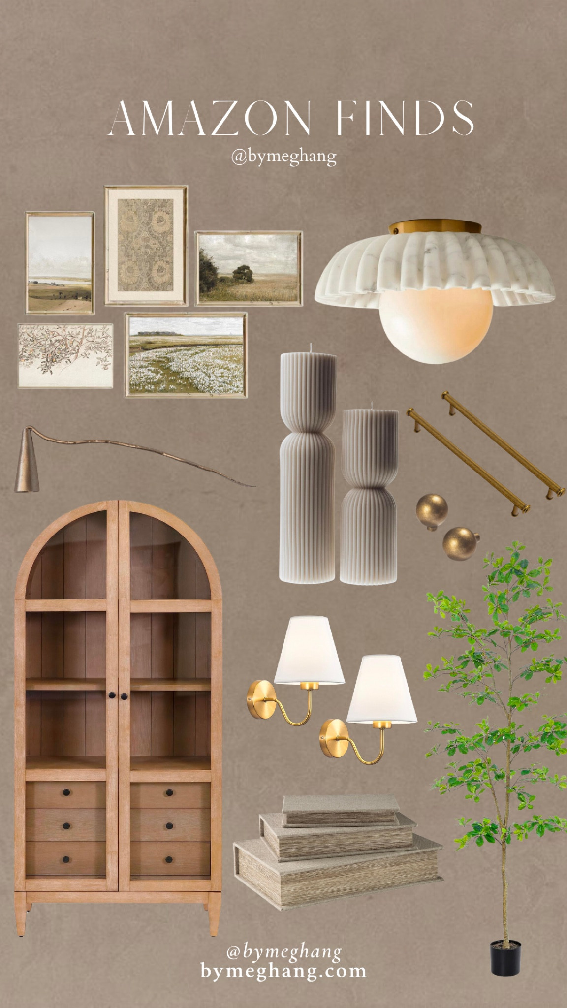 This weeks Amazon home finds - I’ve always been a fan of these canvas prints and they’re back in stock. This light fixture looks just like a designer one for half the price, I’m obsessed with these ribbed candles, this hardware is so good I’ve used it in two bathrooms, this cabinet is stunning, the sconces I used in our bathroom are back in stock and I just ordered this faux olive tree! 

#LTKhome