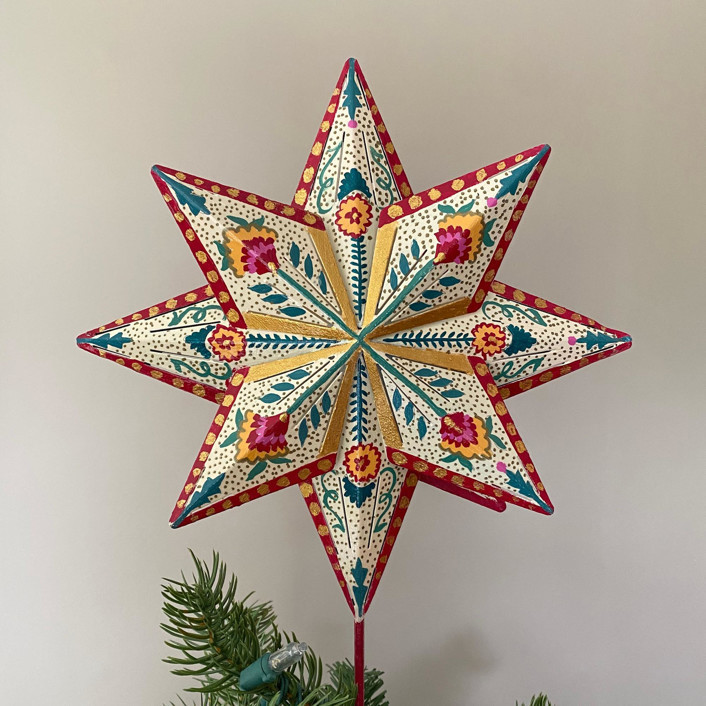 Quilted Pattern Tree Topper Tree Toppers | Minted