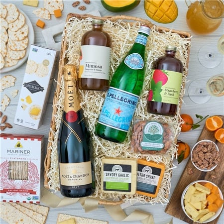 Champagne and Mimosa Gift Basket | GourmetGiftBaskets.com