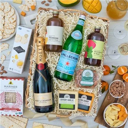 Champagne and Mimosa Gift Basket | GourmetGiftBaskets.com