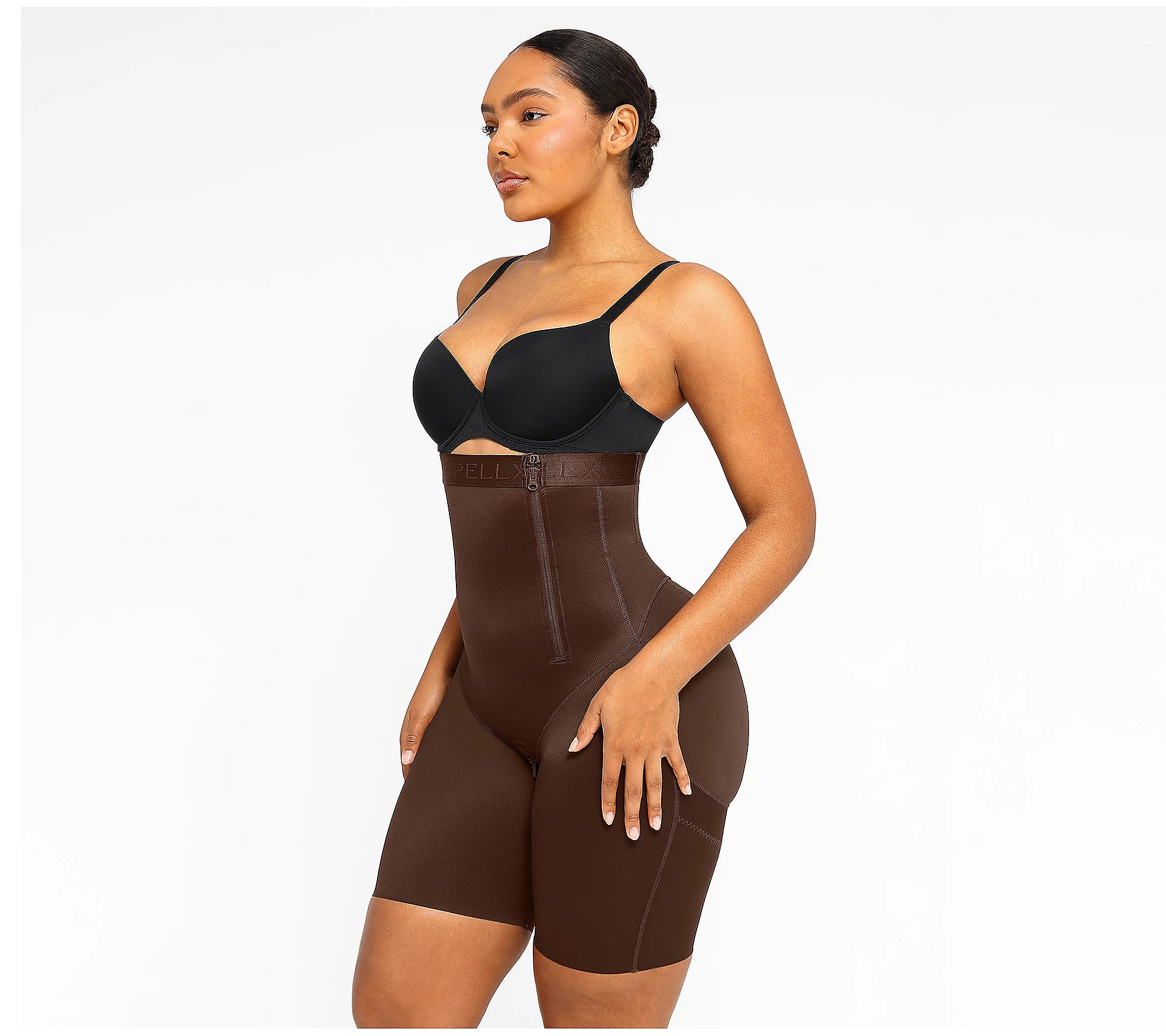 Shapellx AirSlim Shaping High Waist Logo Shorts | QVC