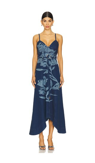 Dana Denim Midi Dress in Daylily Denim | Revolve Clothing (Global)