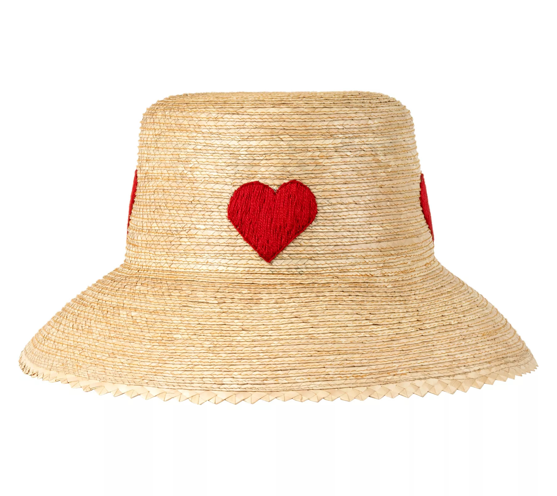 Sunshine Tienda Palm Bucket Hat with Cotton Stitched Details | QVC