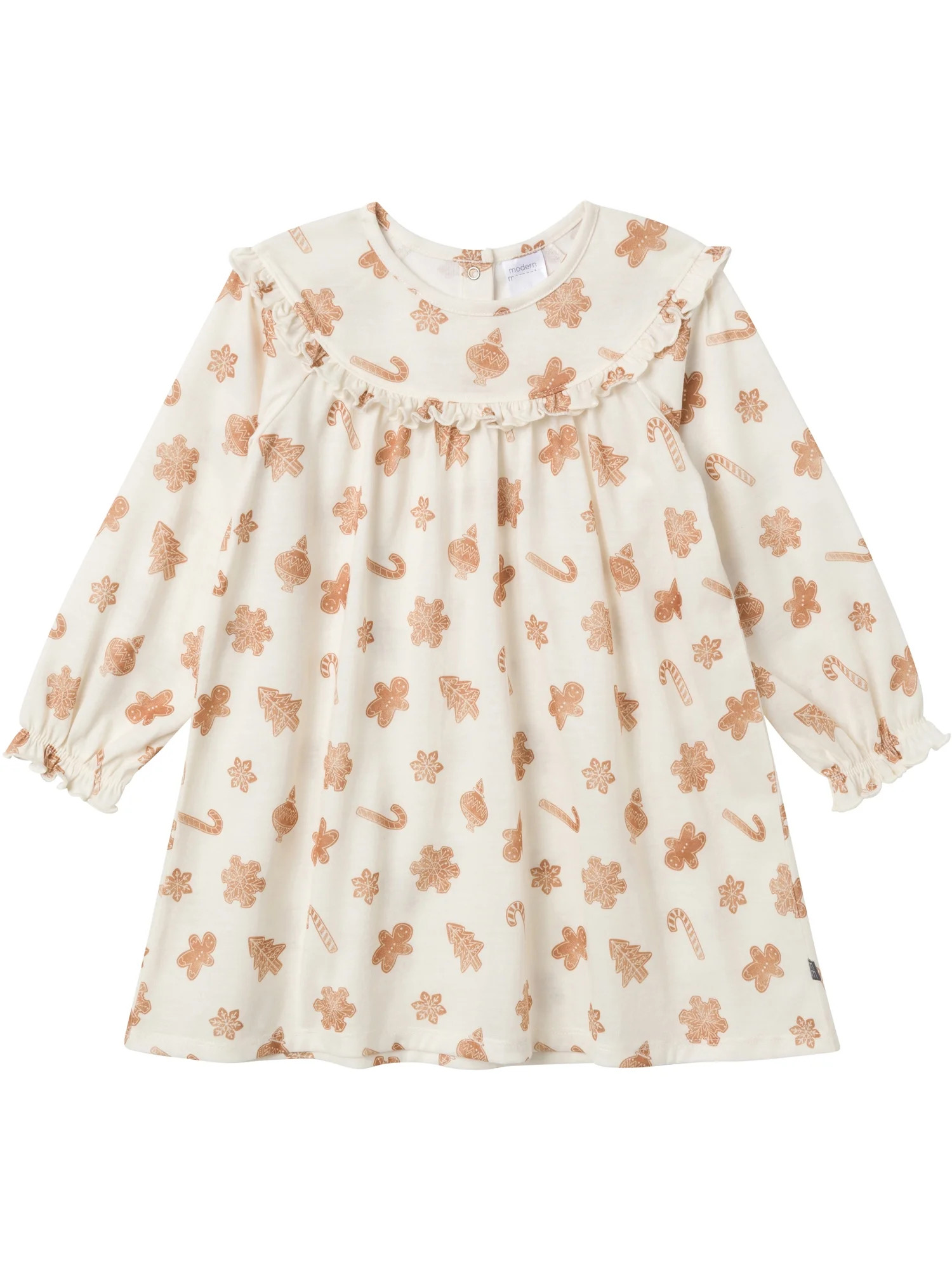 Modern Moments by Gerber Toddler Girl Christmas Ruffle Yoke Nightgown, Sizes 12 Months - 5T | Walmart (US)