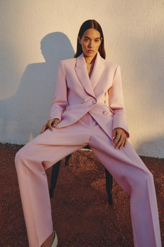 DOUBLE BREASTED SHOULDER PAD BLAZER | Zara US