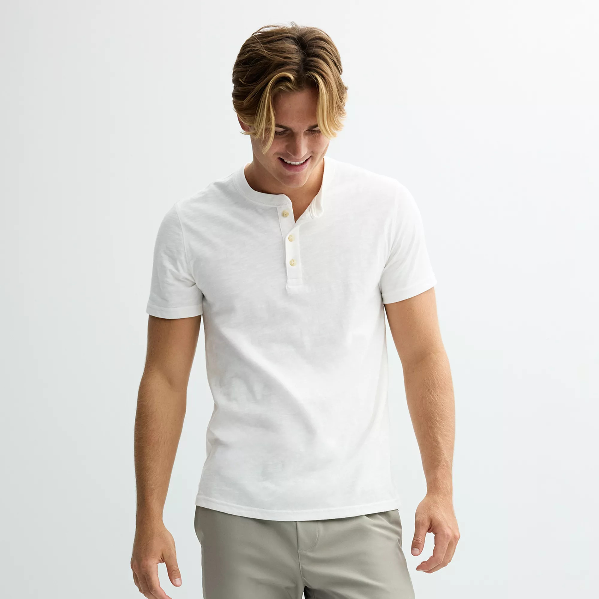 Men's Sonoma Goods For Life® Essential Short Sleeve Henley T-Shirt | Kohl's