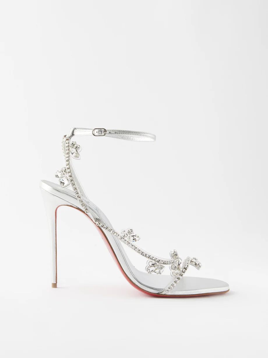 Joli Queen 100 metallic-leather and PVC sandals | Christian Louboutin | Matches (APAC)