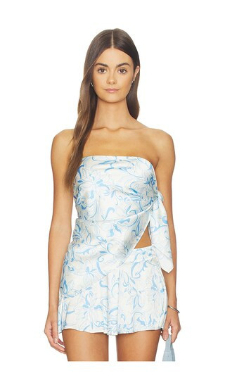 Lovers and Friends Alva Scarf Top in Blue. | Revolve Clothing (Global)
