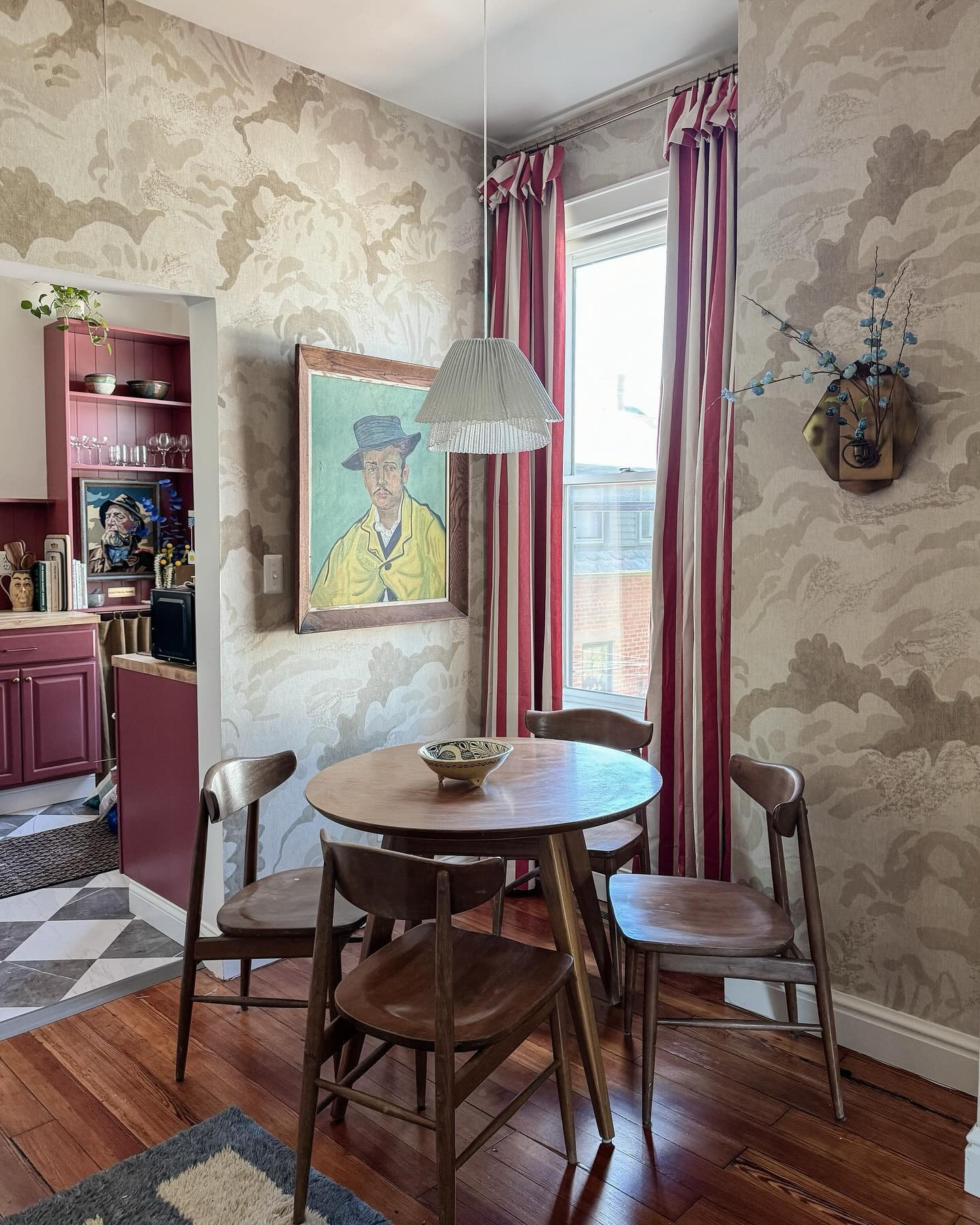 The Willem dining nook, my favorite space I’ve designed so far. The antique art with the bold wallpaper and the striped curtains all come together for an amazing look 

#LTKHome