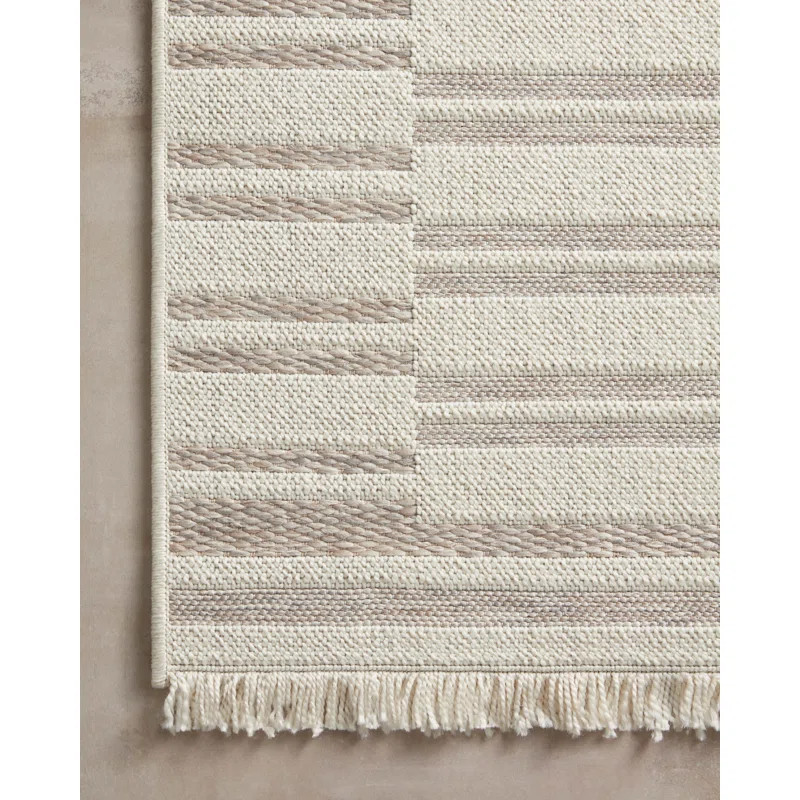 Amber Lewis x Loloi Malibu Ivory / Dove Indoor / Outdoor Area Rug | Wayfair North America