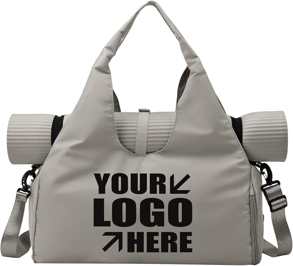 Muka Customize Yoga Gym Bag with Mat Carrier, Color Imprinted Travel Duffle Tote Bag with Shoe Co... | Amazon (US)