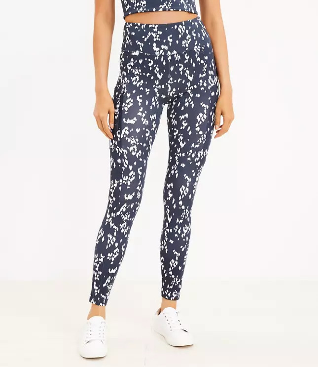 Lou & Grey Spotted Feel Good Zip Pocket Leggings | LOFT