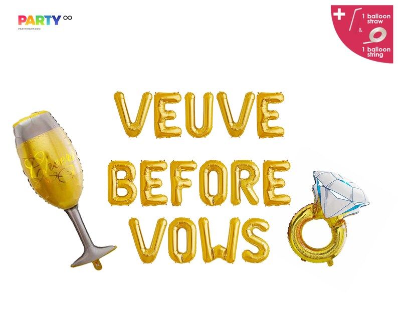 Veuve Before Vows Banner  Champagne Veuve Theme Bachelorette - Etsy | Etsy (US)