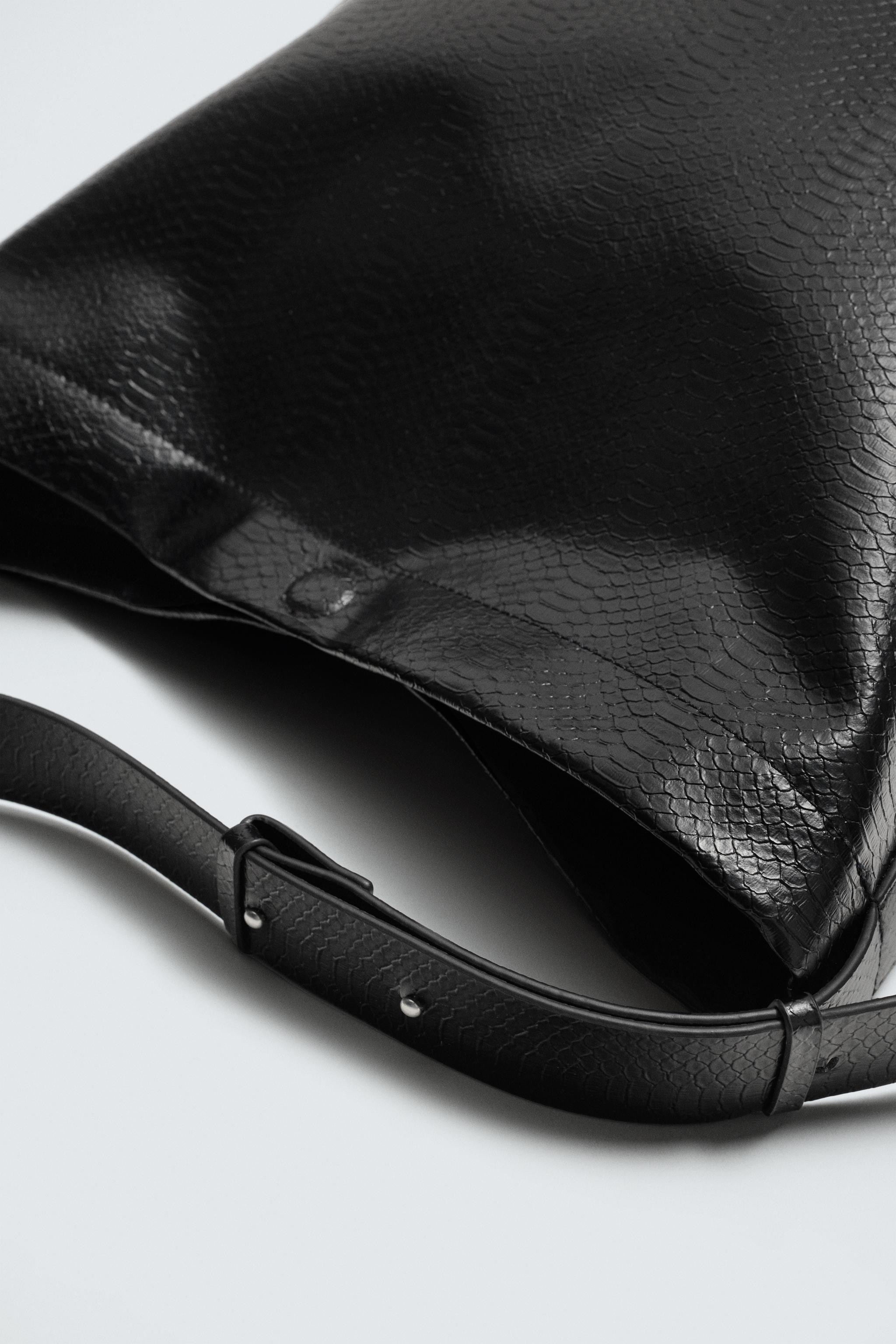 CROCODILE EMBOSSED SHOPPER BAG | Zara US