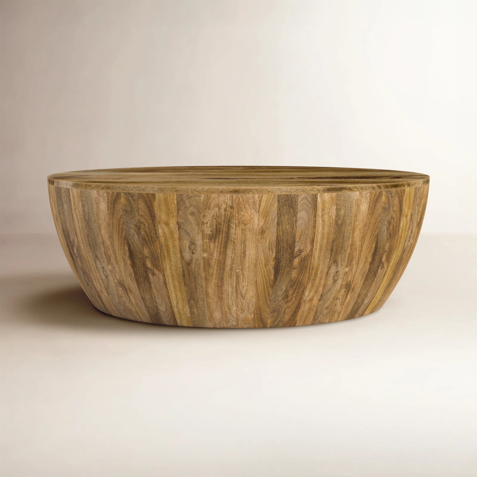 Vivenne Mango Wood Drum Coffee Table | Wayfair North America