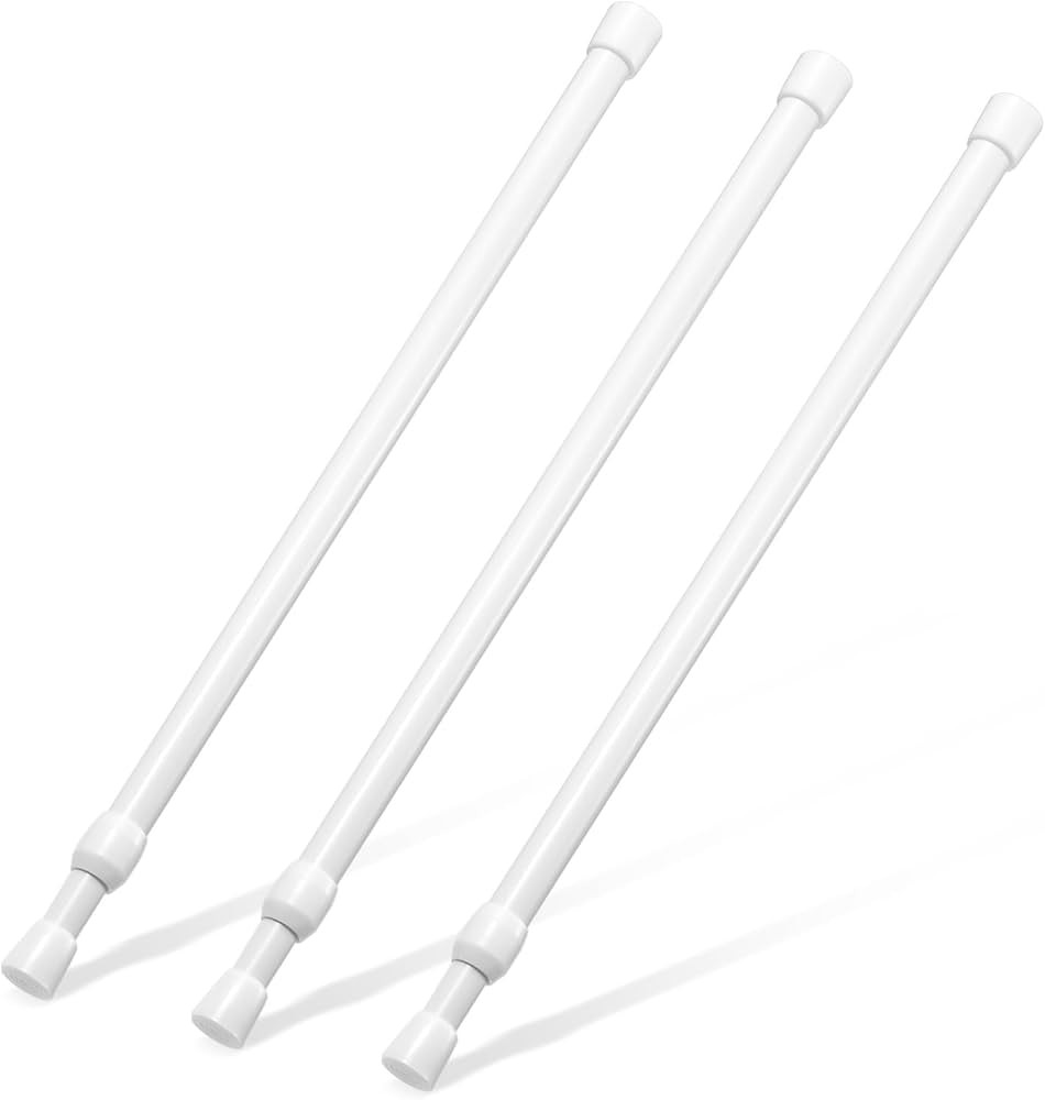 GOOWIN 40-70cm Tension Rod,3 Pcs Tension Rods for Curtains,No Drilling Spring Adjustable Small Te... | Amazon (UK)