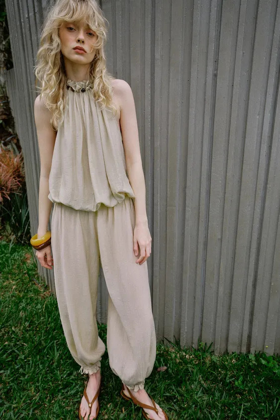 SAROUEL TROUSERS WITH ELASTIC WAIST | Zara UK