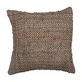 Creative Co-Op 20" Square Woven Jute & Cotton Pillow, Natural | Amazon (US)