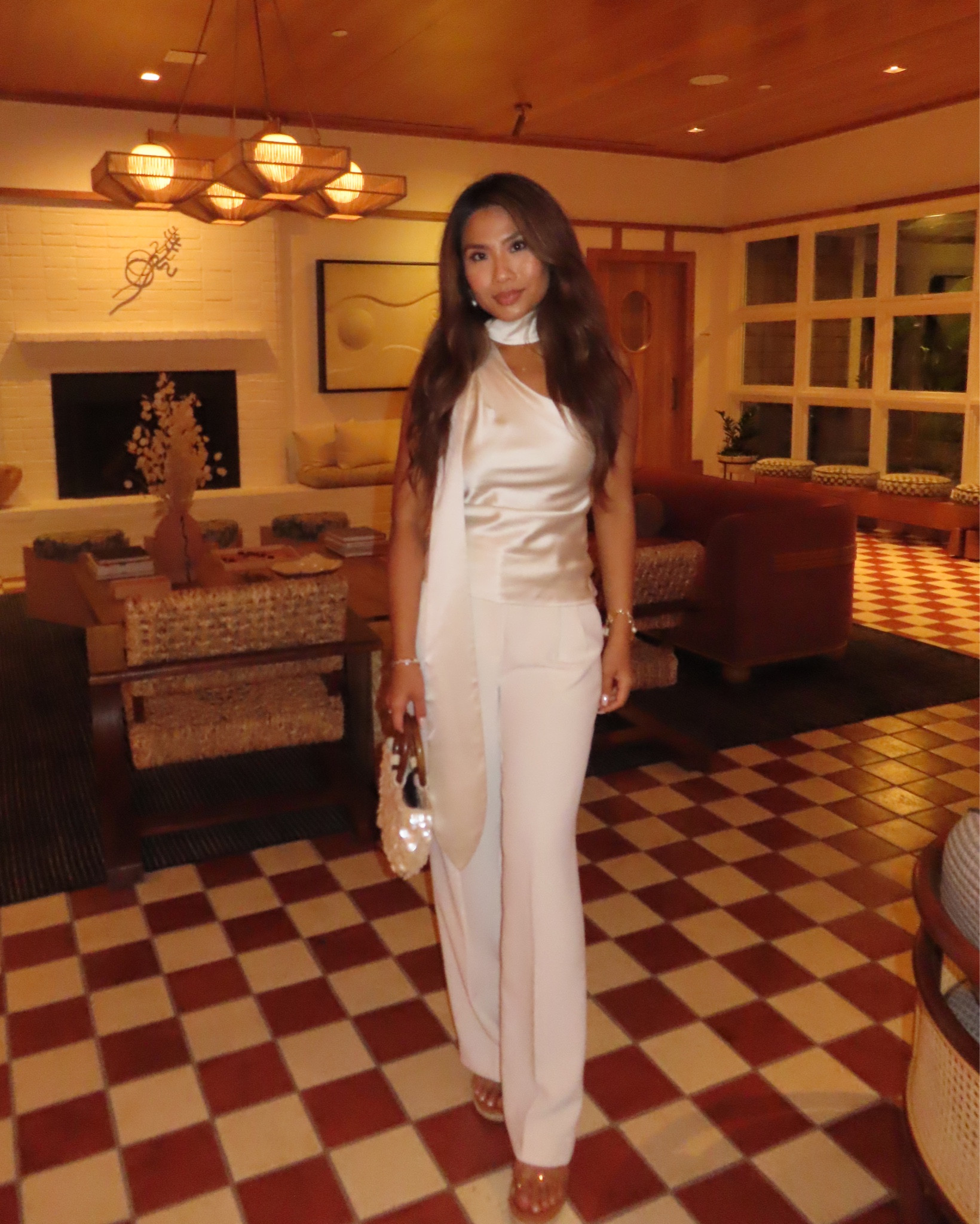 Night 1 dinner outfit for Galley Beach! 

Sizing:
Top - tts, xs
Pants - sized up, 2 short
Wedges - tts 

#LTKPetite #LTKFindsUnder100