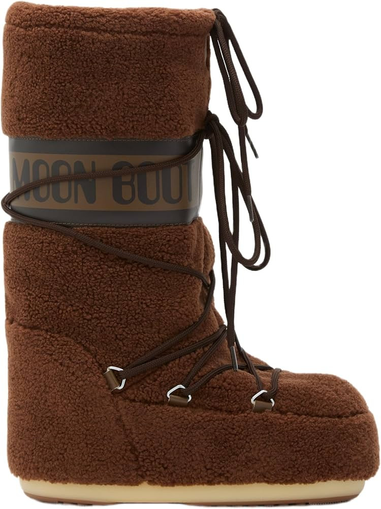 Amazon.com: Moon Boot, Icon Fleece Boots For Men And Women, 4.5-7 Women/3.5-6 Men, Brown : Amazon... | Amazon (US)