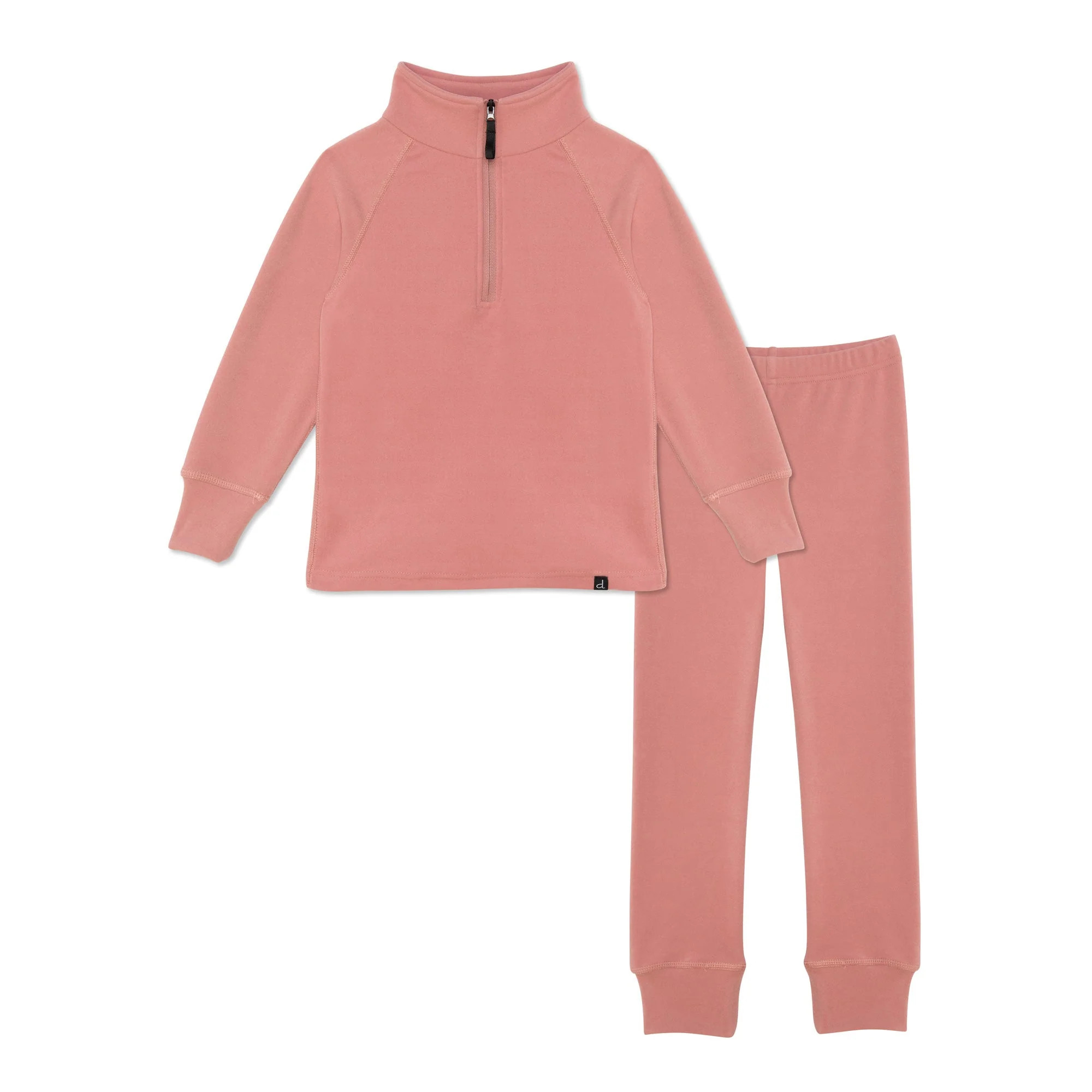 Two Piece Thermal Underwear Pink | Deux par Deux Childrens Designer Clothing