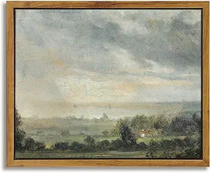 InSimSea Framed Classical Scenery Wall Art Room Decor, Vast Grassland Painting Canvas Art Wall De... | Amazon (US)