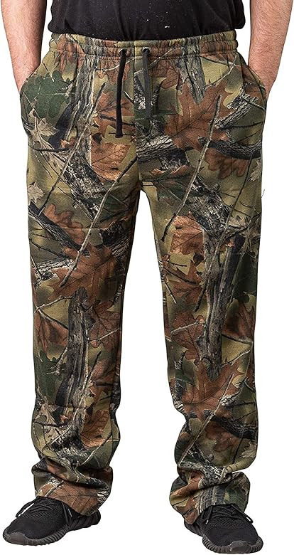 TrailCrest Men's Open Bottom Cotton Blend Lounge Hunting Sweatpants | Amazon (US)