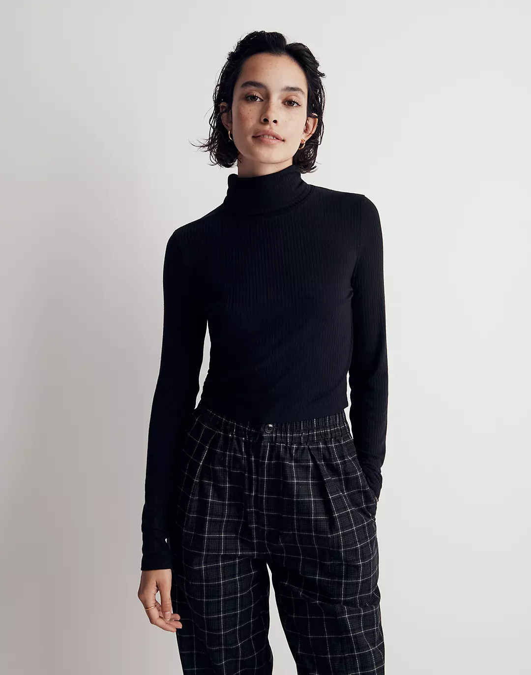 Ribbed Supercrop Turtleneck Top | Madewell