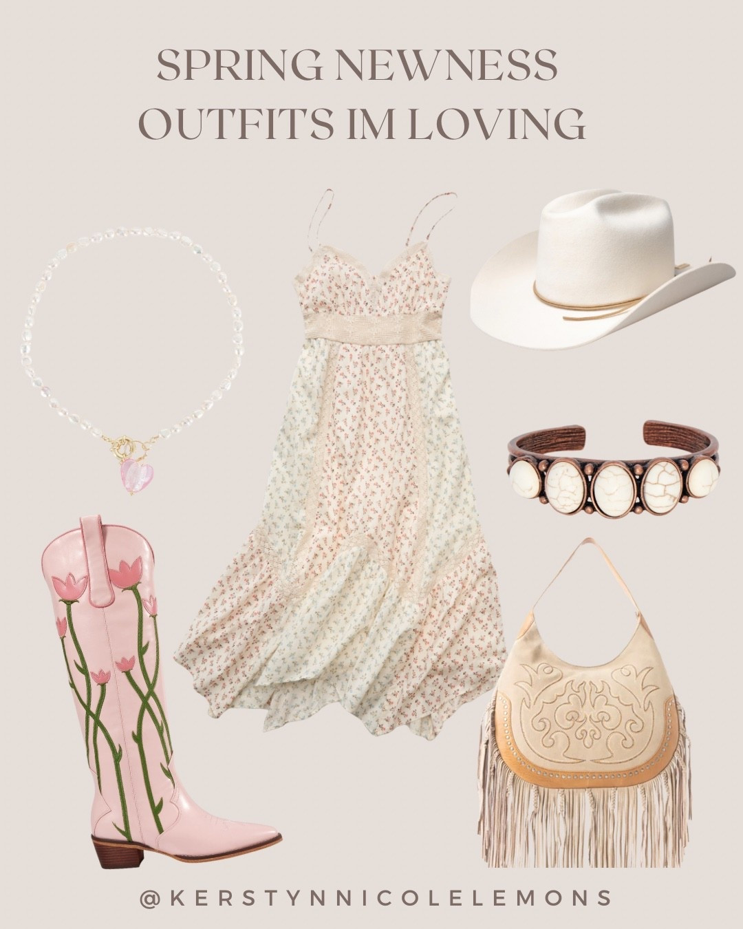 The cutest Easter dress for church 🐣🌸✨ @American Eagle Outfitters @gigipip @cavenders 

If you’re looking for a feminine spring dress that still feels true to your western style, this is it. I’m obsessed with the soft floral print, flowy silhouette, and romantic details — it’s giving Sunday service, family brunch, and springtime in the South all in one.

Paired with pink embroidered cowgirl boots, a fringe bag, and classic western accessories for that soft cowgirl touch 🤍 The mix of delicate florals + statement boots makes it feel fresh, trendy, and perfect for Spring 2026.

This would be so pretty for:
• Easter Sunday church
• Spring family photos
• Baby showers
• Garden parties
• Nashville brunch

Saving this as my go-to modest spring dress moment 🌷

⸻



#EasterDress #EasterOutfit #ChurchOutfit #SundayBest #SpringDress #ModestFashion #WesternStyle #BohoDress #CowgirlStyle #Spring2026Trends #EasterSunday #SouthernStyle #FloralDress #CoastalCowgirl #NashvilleStyle #LTKSpring #LTKStyle #WesternBoho #GardenPartyDress #FamilyPhotoOutfit


#LTKootd #LTKValentine #LTKgrwm