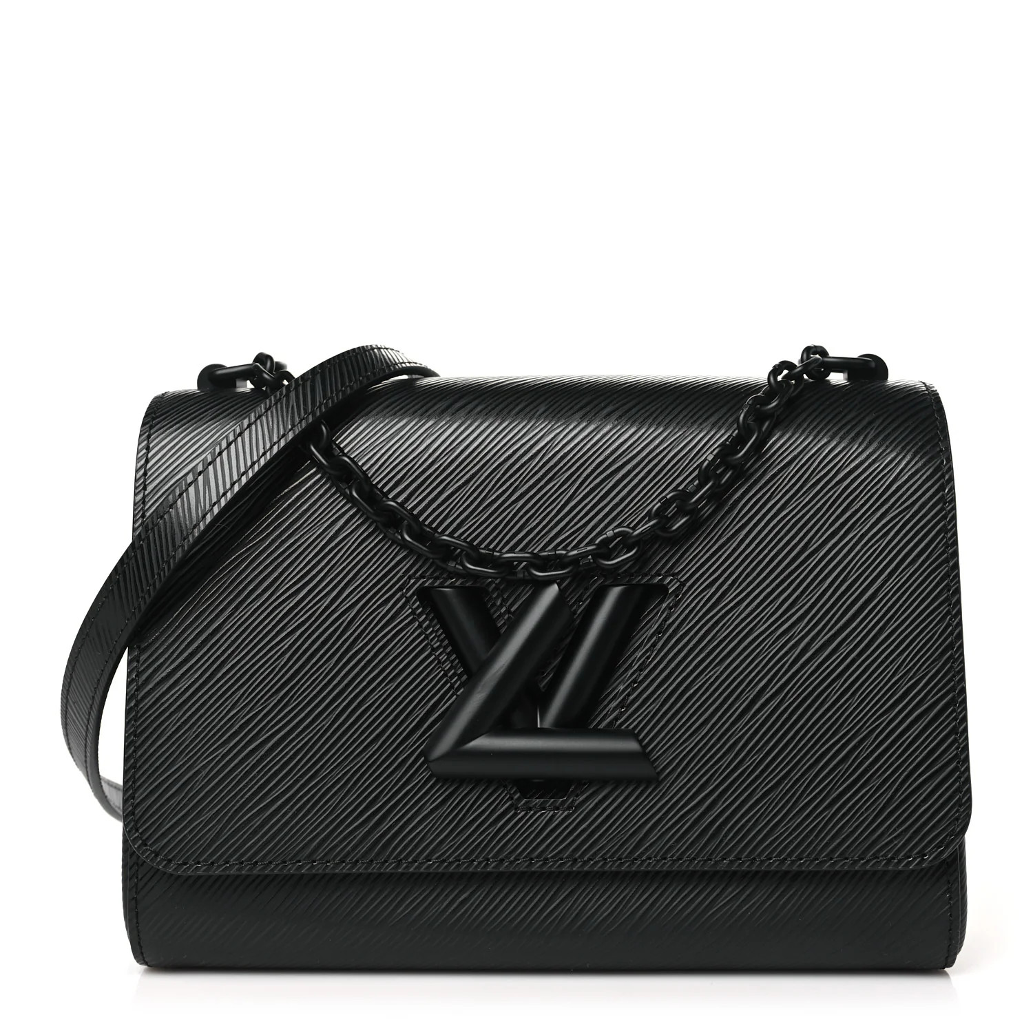 Epi Twist Shoulder Bag MM Matte Black | FASHIONPHILE (US)