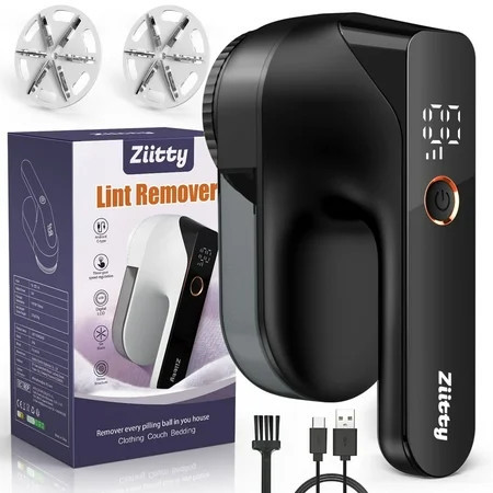 Ziitty Fabric Shaver Electric Lint Remover Lint Shaver Sweater Defuzzer with LED Display | Walmart (US)