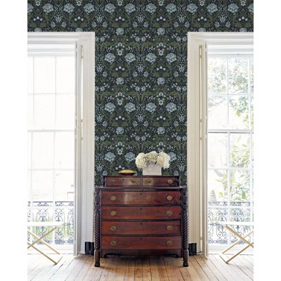 Sage Honeysuckle Trail Peel And Stick Wallpaper | Wayfair North America