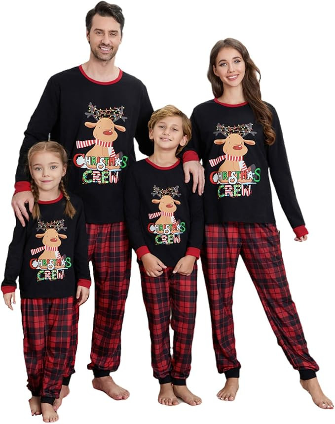 Christmas Pajamas for Family Matching Family Christmas Pajamas Matching Set Xmas Pjs Sleepwear | Amazon (US)