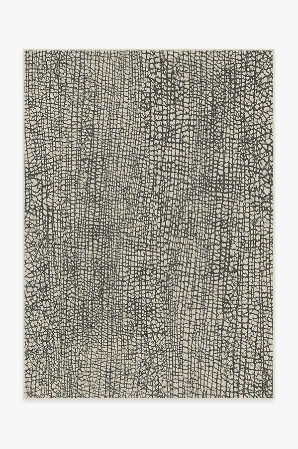 Crackle Black & White Rug | Ruggable